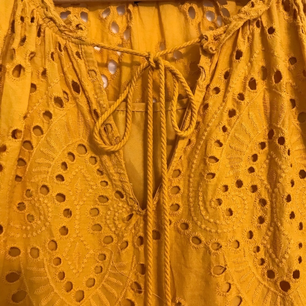 O.P.T Anthropologie Mustard Yellow Midi Dress XS - Picture 3 of 10